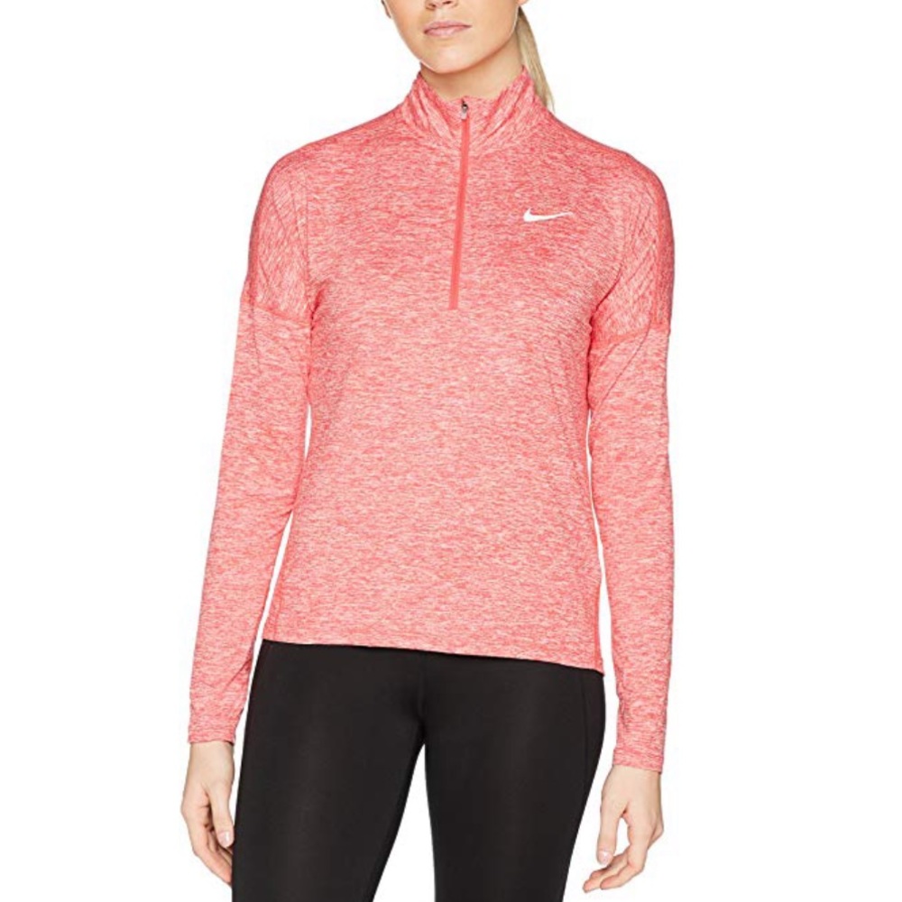 Nike dri fit 1/4 zip - heather red